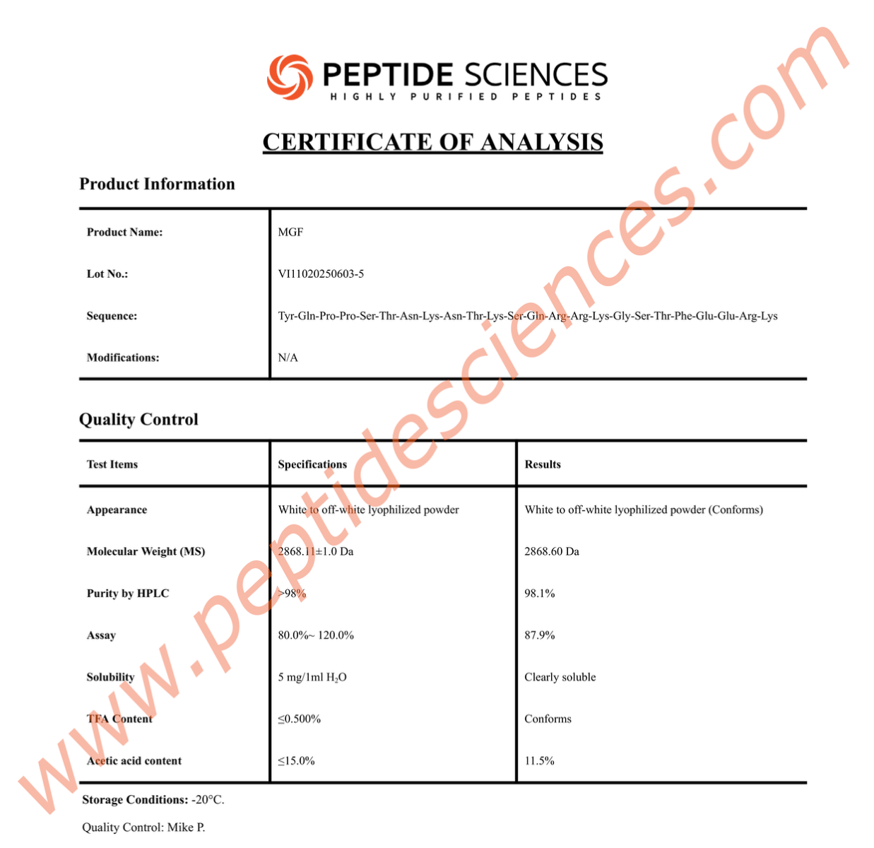 MGF Peptide IGF-1 Ec 5mg