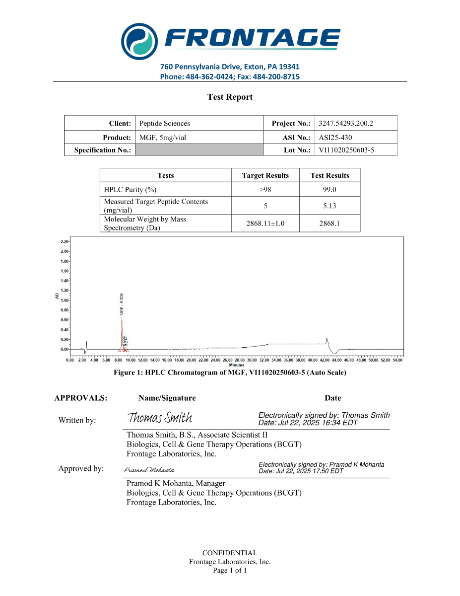 MGF Peptide IGF-1 Ec 5mg