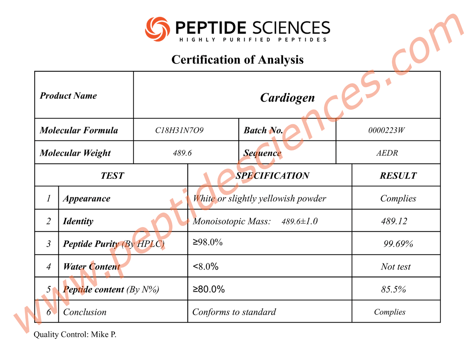 Cardiogen 20mg (Bioregulator)