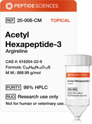 Acetyl Hexapeptide-3 Argireline 200mg topical research peptide