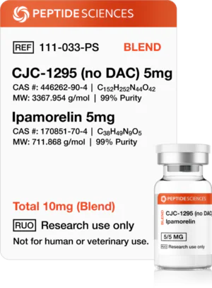 CJC-1295 No DAC Ipamorelin 10mg research blend
